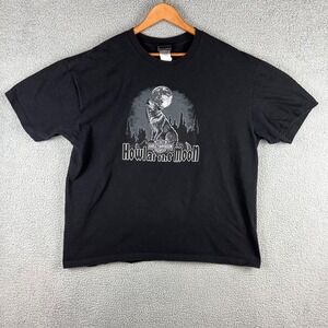 Harley Davidson T Shirt Mens XXL Wolf Motorcycle Moon Fire Breather Graphic USA
